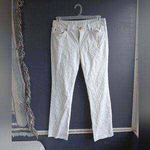 Ann Taylor Modern Fit Lindsay Waist White Denim Jeans Size 8